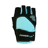Рукавички для фітнесу PowerPlay 1728 A жіночі Чорно-Блакитні XS фото товару