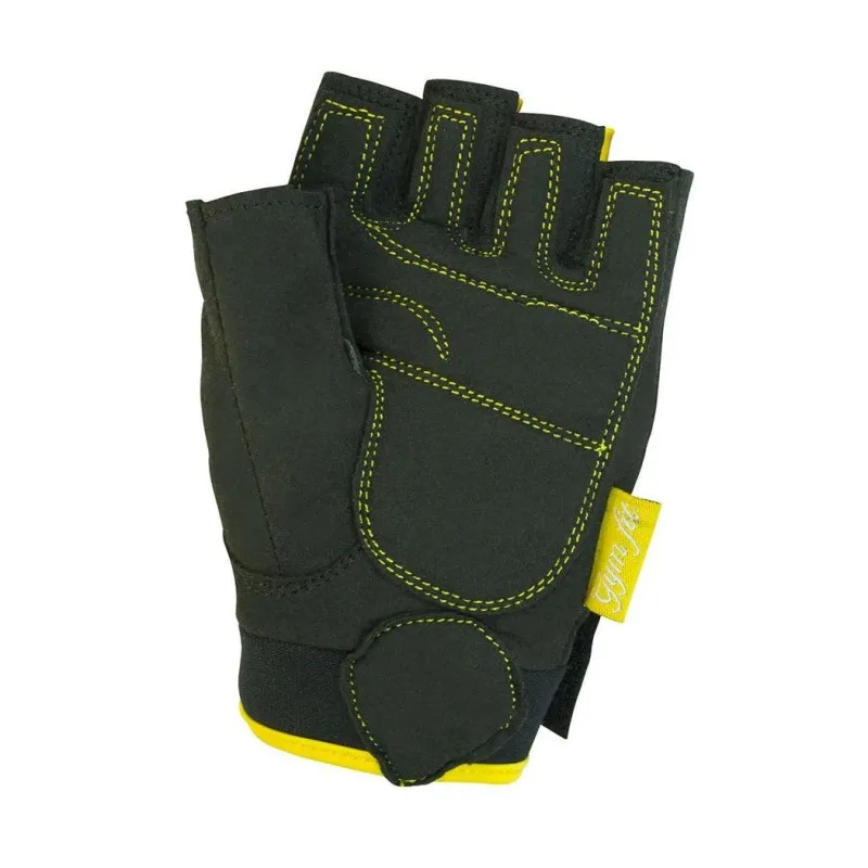 Рукавички для фітнесу PowerPlay 1728 D жіночі Чорно-Жовті S фото товара