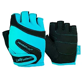 Рукавички для фітнесу PowerPlay 1729 A жіночі Блакитні XS