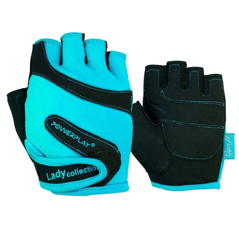 Рукавички для фітнесу PowerPlay 1729 A жіночі Блакитні S фото товару
