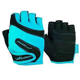 Рукавички для фітнесу PowerPlay 1729 A жіночі Блакитні M