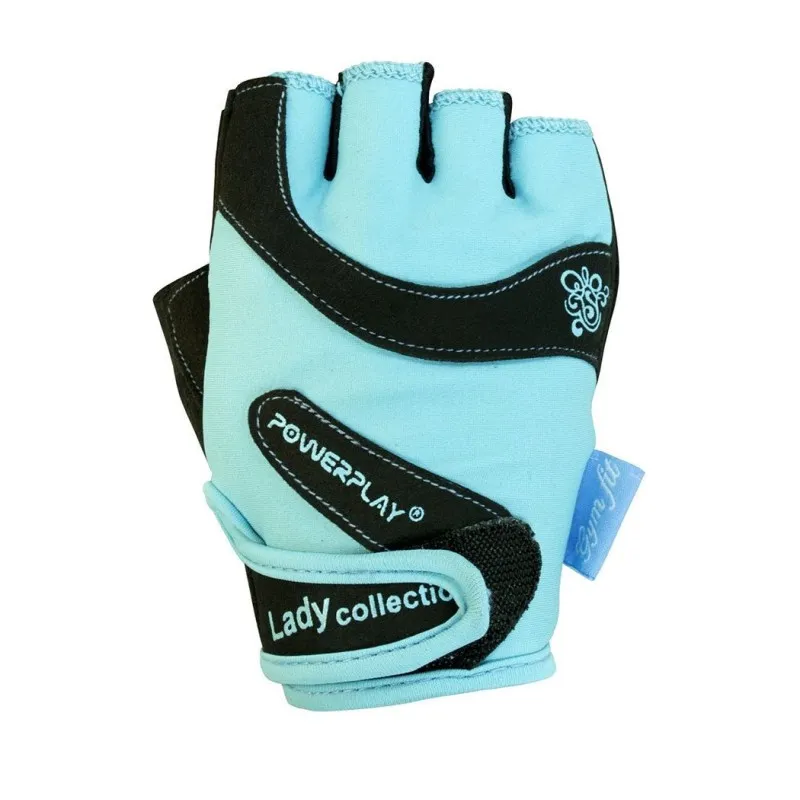 Рукавички для фітнесу PowerPlay 1729 A жіночі Блакитні M фото товару