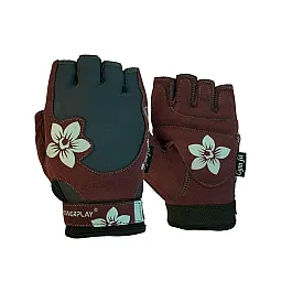 Рукавички для фітнесу PowerPlay 1733 жіночі Коричневі S