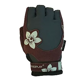 Рукавички для фітнесу PowerPlay 1733 жіночі Коричневі S