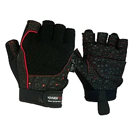 Рукавички для фітнесу PowerPlay 1736 жіночі Чорні M