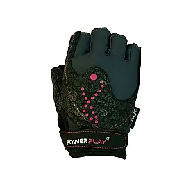 Рукавички для фітнесу PowerPlay 1744 жіночі Чорні XS