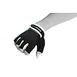 Рукавички для фітнесу PowerPlay 1750 жіночі Чорно-Блакитний XS фото товару