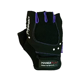 Рукавички для фітнесу PowerPlay 1751 жіночі Чорно-Фіолетові M