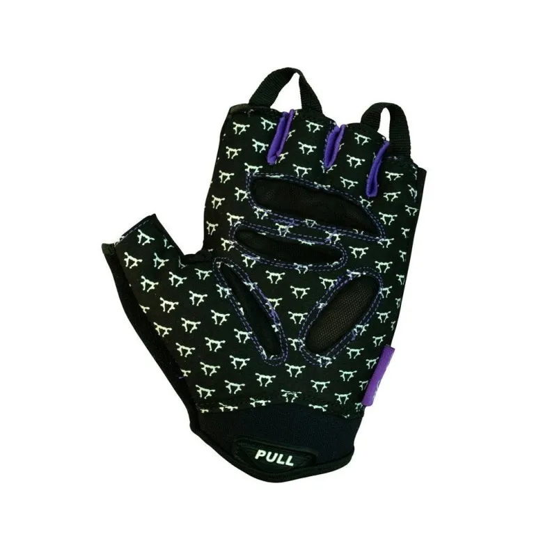 Рукавички для фітнесу PowerPlay 1751 жіночі Чорно-Фіолетові M фото товару