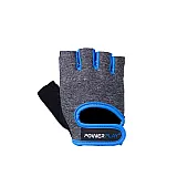 Рукавички для фітнесу PowerPlay 2935 жіночі Сіро-Сині XS фото товару