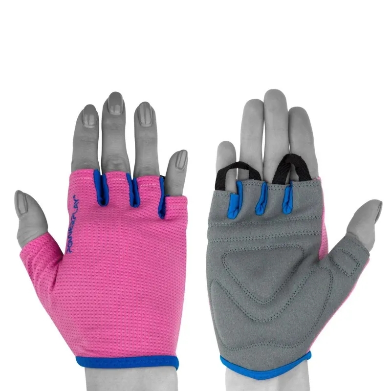 Фітнес рукавички PowerPlay 3418 жіночі Розові S фото товара