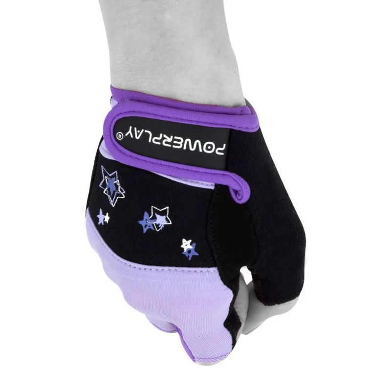 Рукавички для фітнесу PowerPlay 3492 жіночі Чорно-Фіолетові XS фото товару