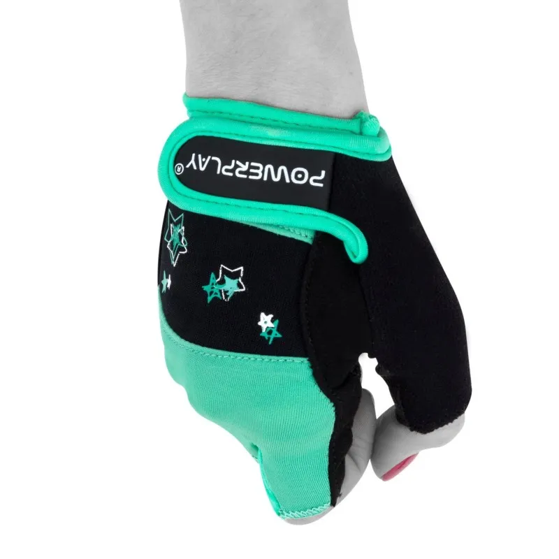 Фітнес рукавички PowerPlay 3492 жіночі Чорно-Мятні XS фото товара