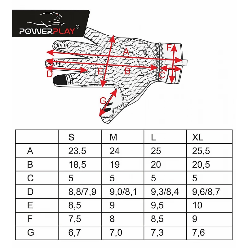 Велорукавички  PowerPlay 6556 Сірі XL фото товару