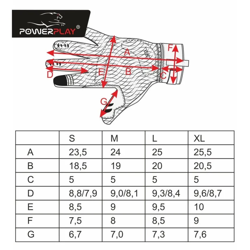 Велорукавички PowerPlay 6554 Червоні XL фото товара