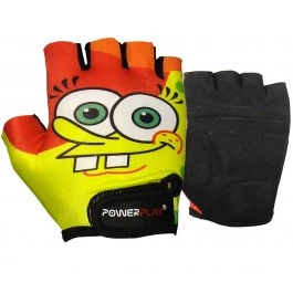 Велорукавички PowerPlay 5473 Sponge Bob жовто-помаранчеві 2XS