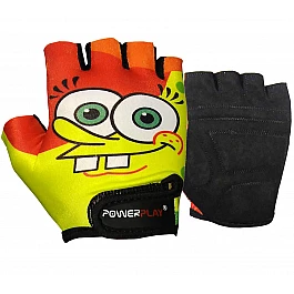 Велорукавички PowerPlay 5473 Sponge Bob жовто-помаранчеві 3XS