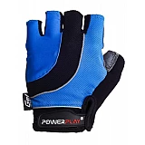 Велорукавички PowerPlay 5037 A Чорно-блакитні M фото товару