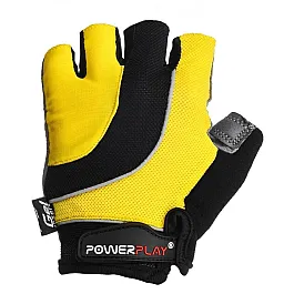 Велорукавички PowerPlay 5037 C Чорно-жовті XS