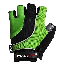 Велорукавички PowerPlay 5037 Чорно-зелені XS