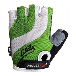 Велорукавички PowerPlay 5034 C Біло-зелені XL