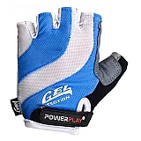 Велорукавички PowerPlay 5034 Біло-блакитні S фото товару