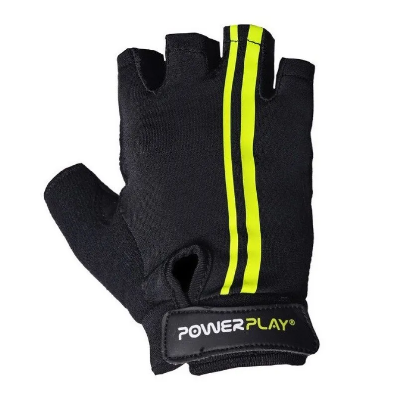 Велорукавички PowerPlay 5031 G Чорно-Жовті XS фото товару