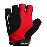Велорукавички PowerPlay 5028 C Чорно-червоні XS фото товару