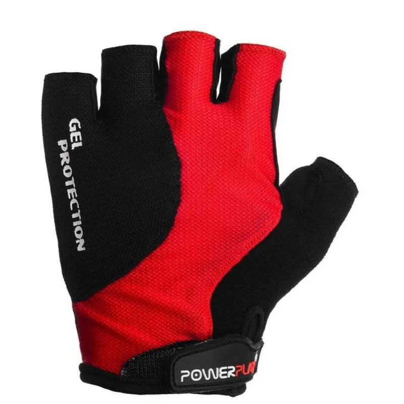 Велорукавички PowerPlay 5028 C Чорно-червоні M фото товару