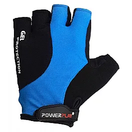 Велорукавички PowerPlay 5028 C Чорно-блакитні XL