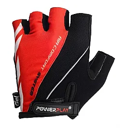 Велорукавички PowerPlay 5024 C Чорно-червоні XL