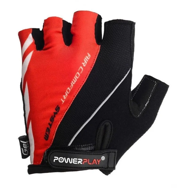 Велорукавички PowerPlay 5024 C Чорно-червоні XL фото товару