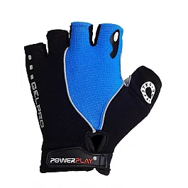 Велорукавички PowerPlay 5019 C Чорно-блакитні S