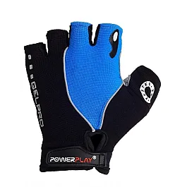 Велорукавички PowerPlay 5019 C Чорно-блакитні L