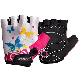 Велорукавички PowerPlay 5470 Біло-рожеві  XS