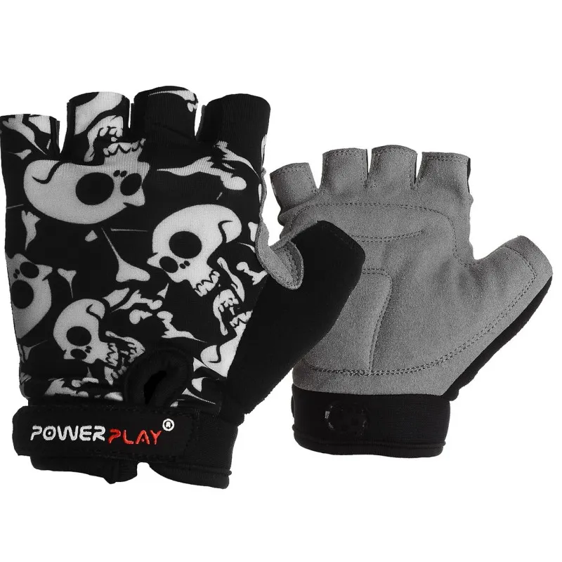 Велорукавички PowerPlay 5455 Чорні 4XS фото товару