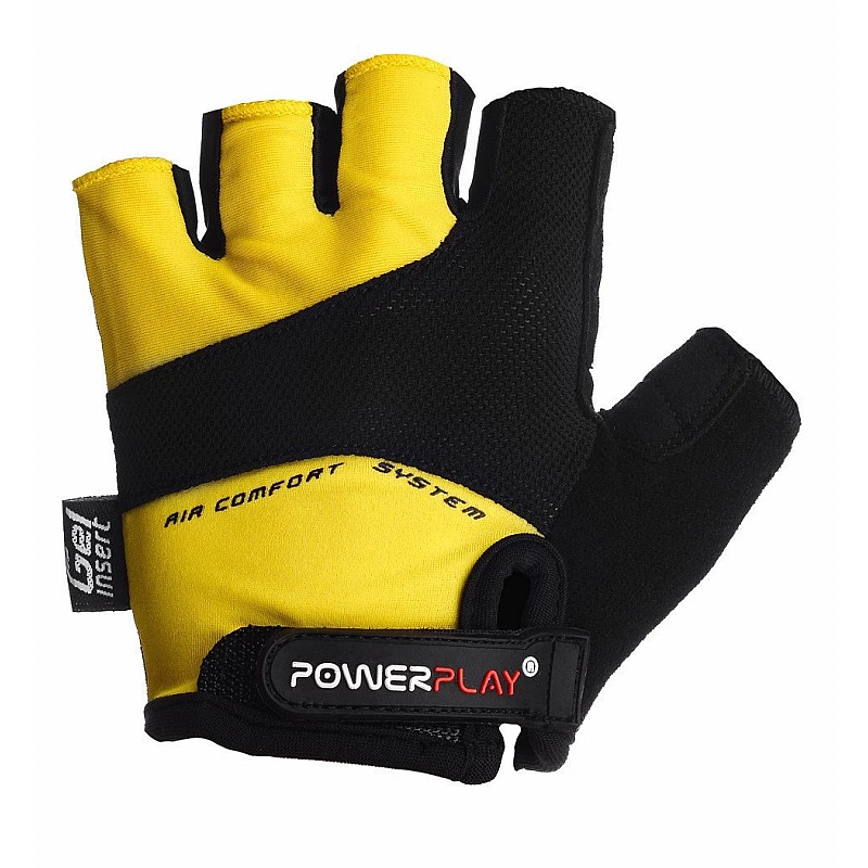 Велорукавички PowerPlay 5013 Жовті XL фото товара