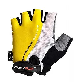 Велорукавички PowerPlay 5010 A Біло-жовті XS