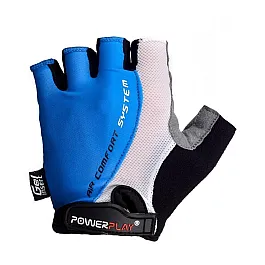 Велорукавички PowerPlay 5010 B Біло-блакитні XL