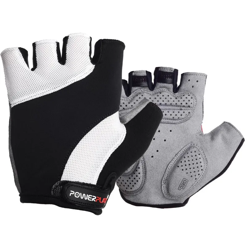 Велорукавички PowerPlay 5041 Чорно-білі XXL фото товару