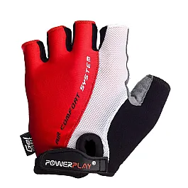 Велорукавички PowerPlay 5010 D Біло-червоні S