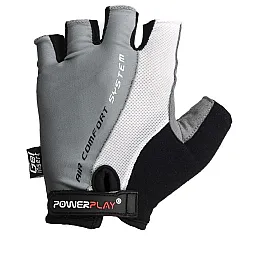 Велорукавички PowerPlay 5010 Біло-сірі L