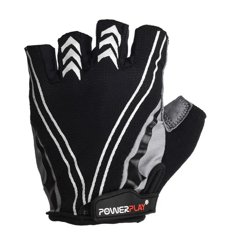 Велорукавички PowerPlay 5007 D Чорні S фото товару