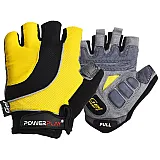 Велорукавички PowerPlay 5037 C Чорно-жовті XL фото товару