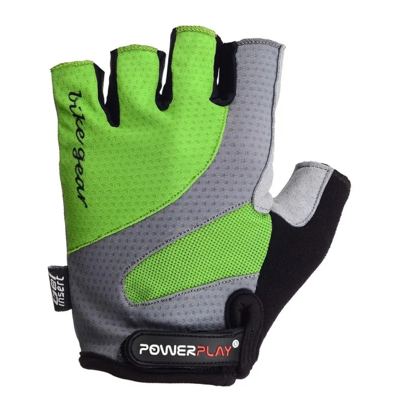Велорукавички PowerPlay 5004 C Зелені M фото товара