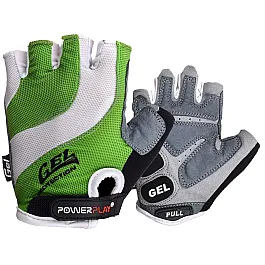 Велорукавички PowerPlay 5034 C Біло-зелені M