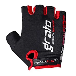Велорукавички PowerPlay 5029 A Чорно-Червоні S