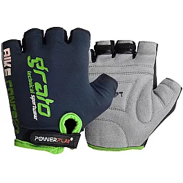 Велорукавички PowerPlay 5029 B Чорно-Зелені L