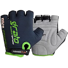 Велорукавички PowerPlay 5029 B Чорно-Зелені XL