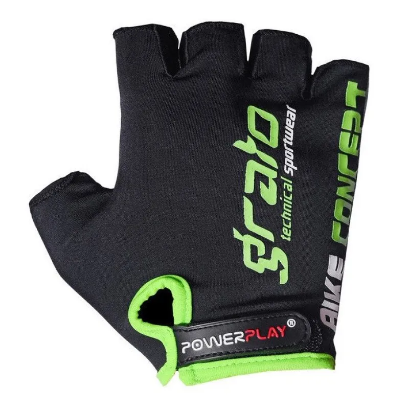 Велорукавички PowerPlay 5029 B Чорно-Зелені XL фото товару